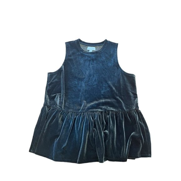 Mudpie Sable Peplum Velvet Tank Blouse SIZE SMALL - Picture 2 of 5